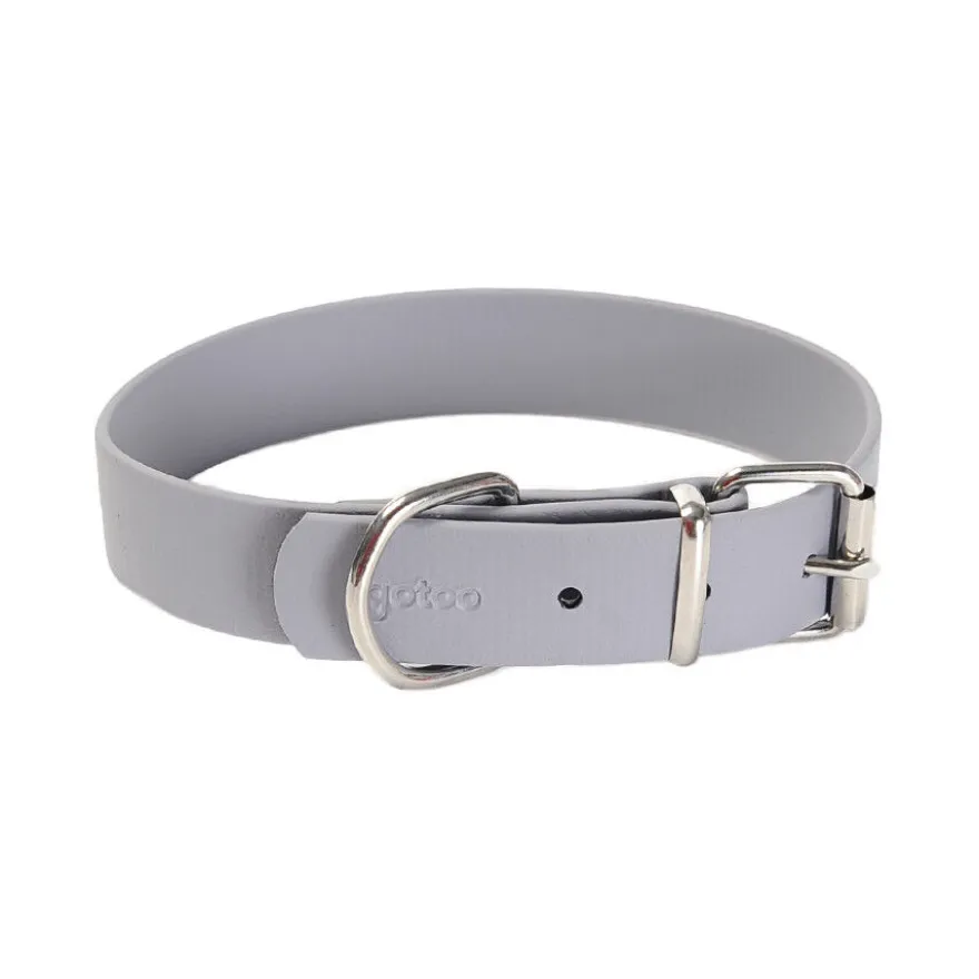 Gotoo Collar Biothane gris para perros