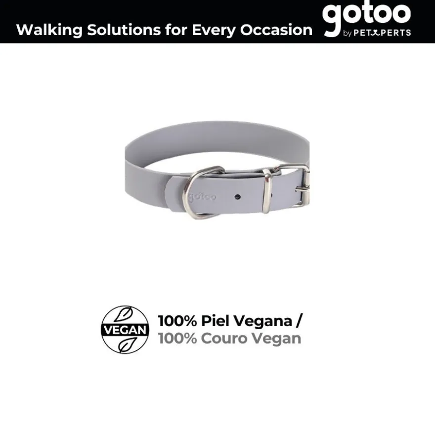 Gotoo Collar Biothane gris para perros