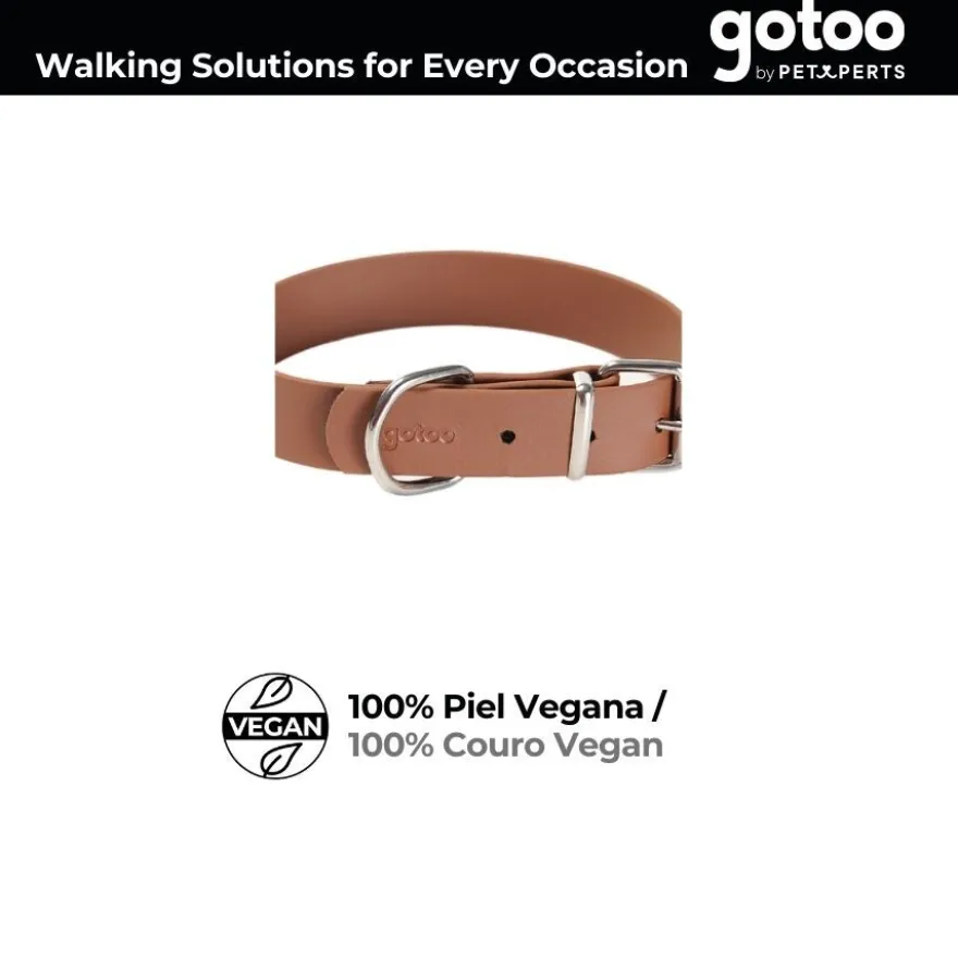 Gotoo Collar Biothane marrón para perros