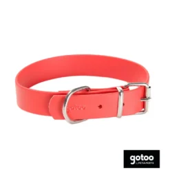 Gotoo Collar Biothane rojo para perros