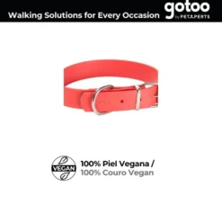 Gotoo Collar Biothane rojo para perros