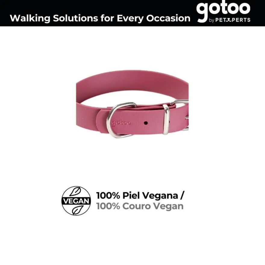 Gotoo Collar Biothane rojo vino para perros