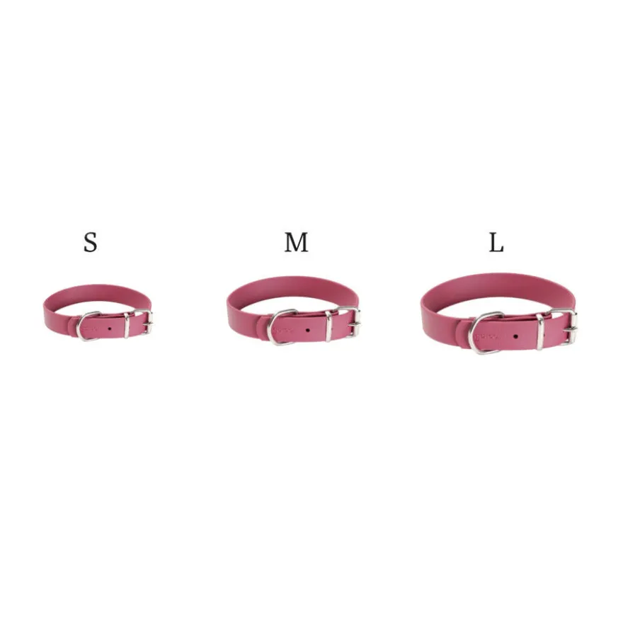 Gotoo Collar Biothane rojo vino para perros