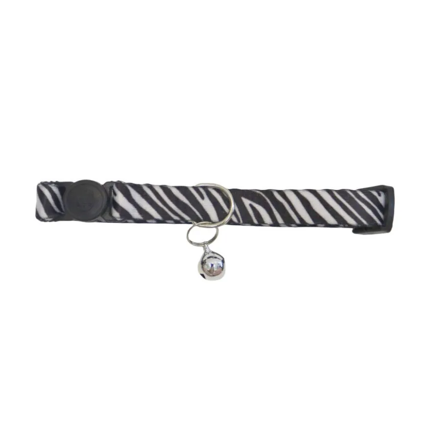 Gotoo Collar con cascabel de zebra para gatos