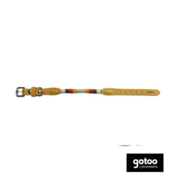 Gotoo Collar cuero verde para perros