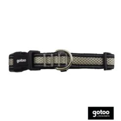 Gotoo Collar de malla transpirable gris para perros