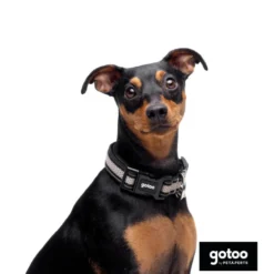 Gotoo Collar de malla transpirable gris para perros