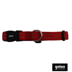 Gotoo Collar de nylon reflectante rojo para perro