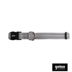 Gotoo Collar de nylon reflectante gris para perros
