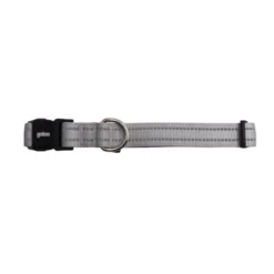 Gotoo Collar de nylon reflectante gris para perros