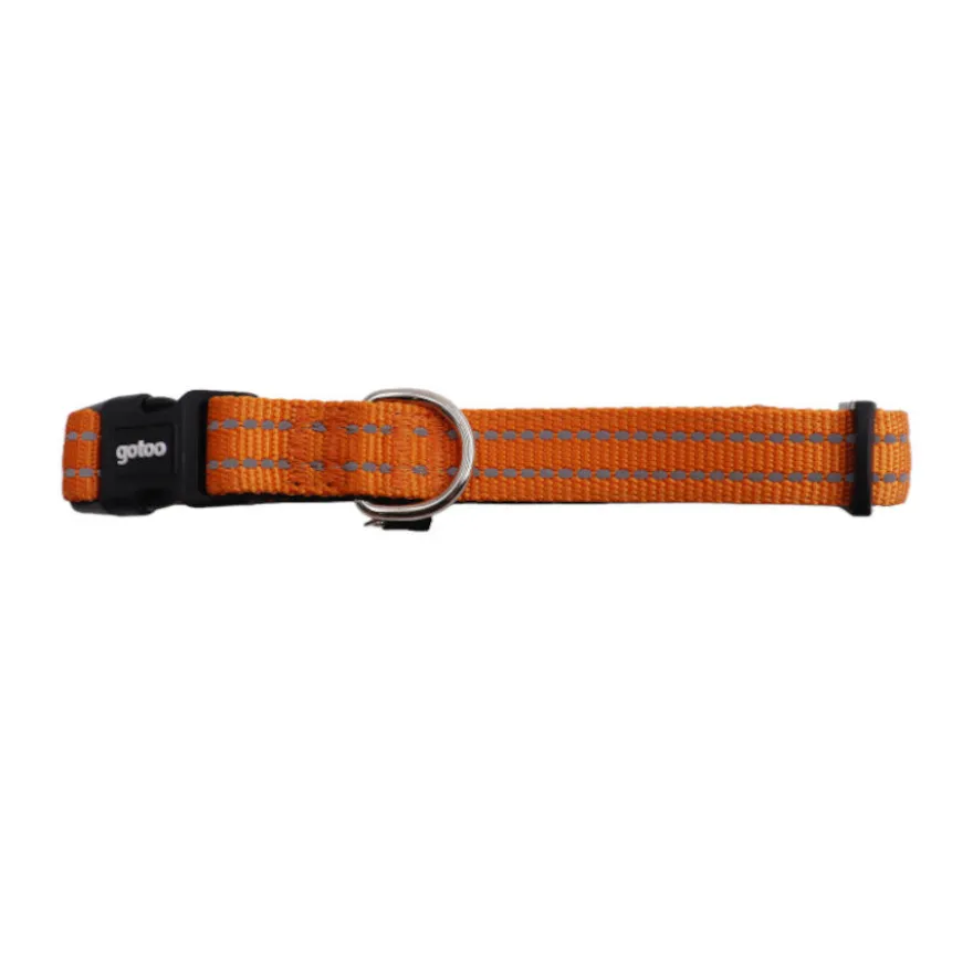 Gotoo Collar de nylon reflectante naranja para perros