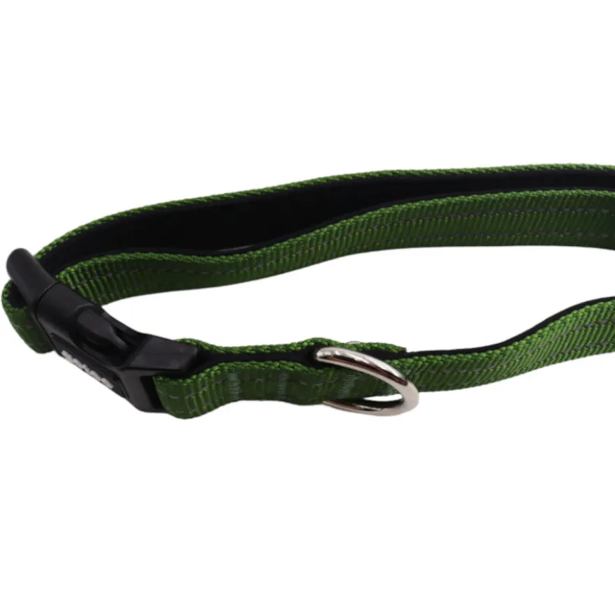 Gotoo Collar de nylon reflectante verde para perros