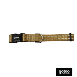 Gotoo Collar de nylon reflectante beige para perros