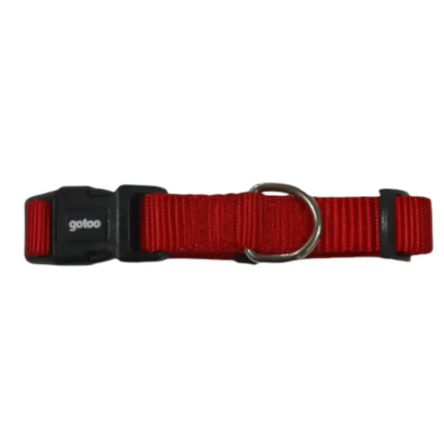 Gotoo Collar de nylon rojo para perros