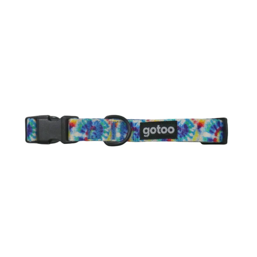 Gotoo Collar estampadado azul para perro