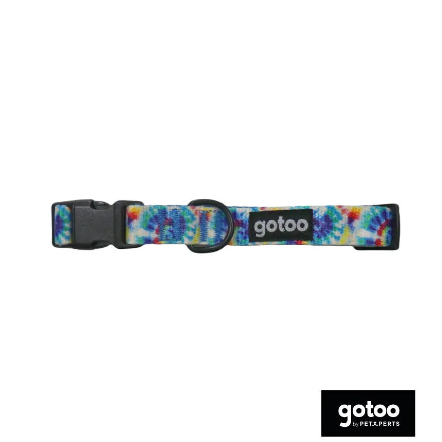 Gotoo Collar estampadado azul para perro