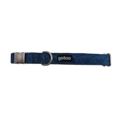 Gotoo Collar estampado cachemira clásica azul para perros