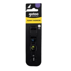 Gotoo Collar estampado calavera negro para perros