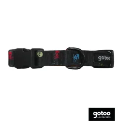 Gotoo Collar estampado calavera negro para perros