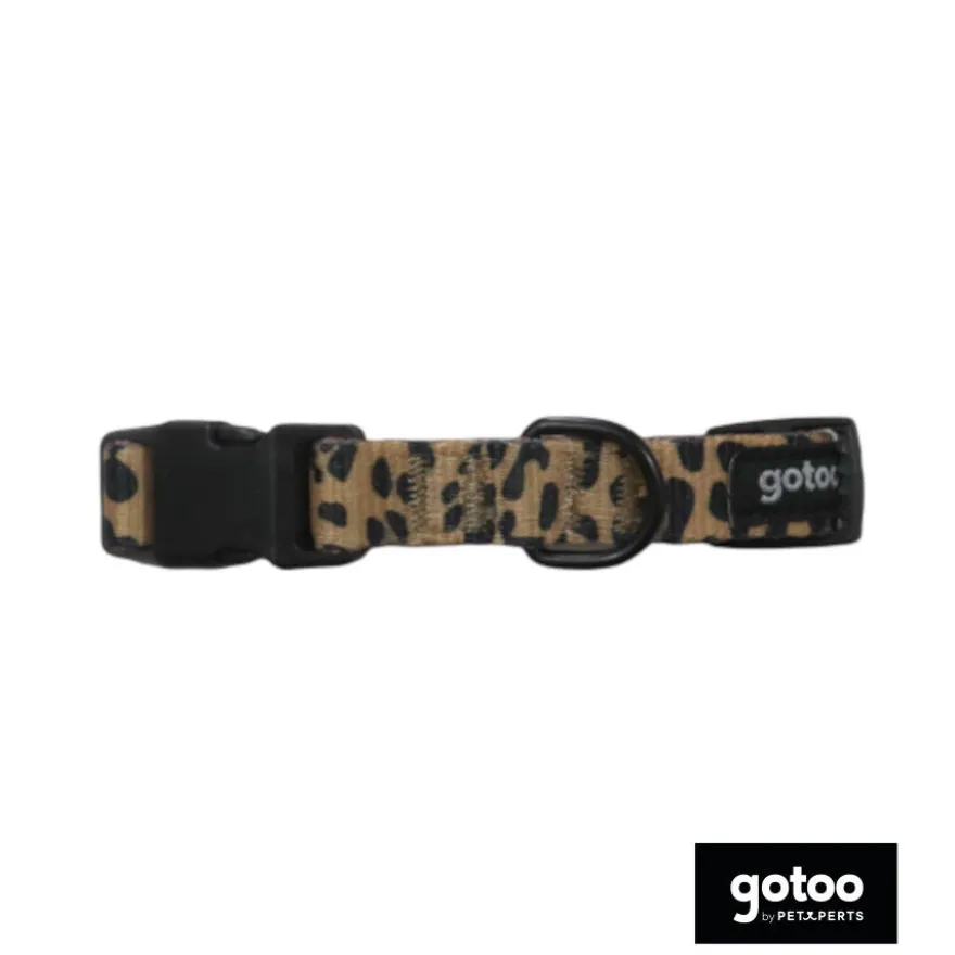 Gotoo Collar estampado leopardo para perros