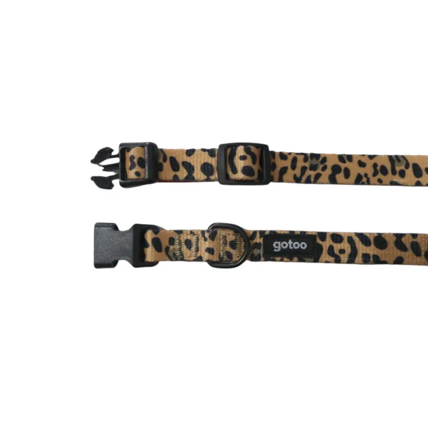 Gotoo Collar estampado leopardo para perros