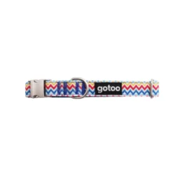 Gotoo Collar estampado rayas zig-zag para perros