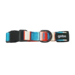 Gotoo Collar estampado rayas multicolor para perros