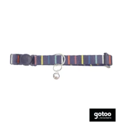 Gotoo Collar estampado rayas multicolor para gatos
