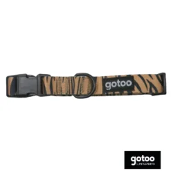 Gotoo Collar estampado trigre marrón para perros