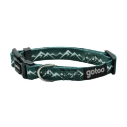 Gotoo Collar estampado verde para perros
