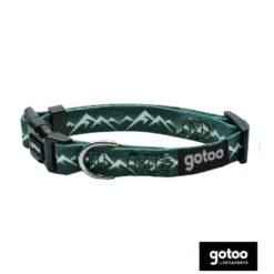Gotoo Collar estampado verde para perros