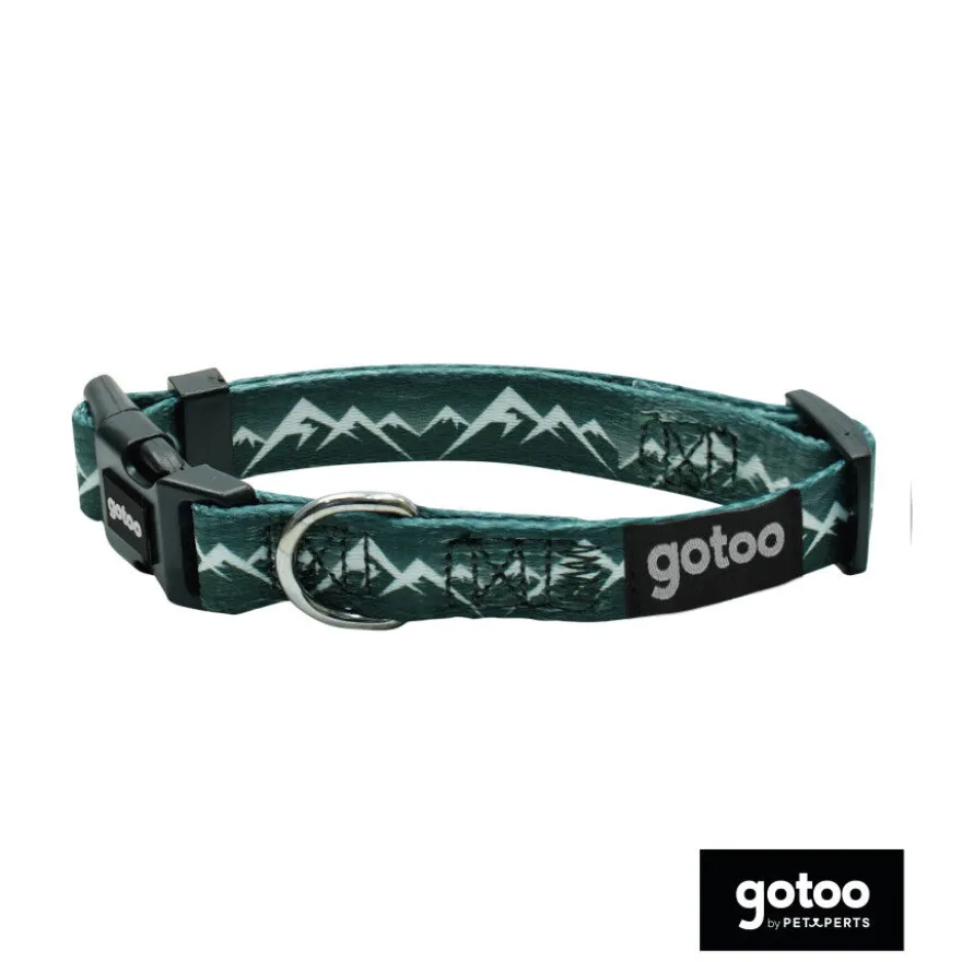 Gotoo Collar estampado verde para perros