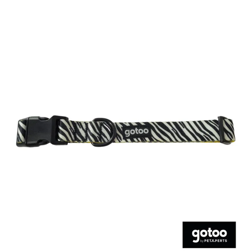 Gotoo Collar estampado zebra para perros