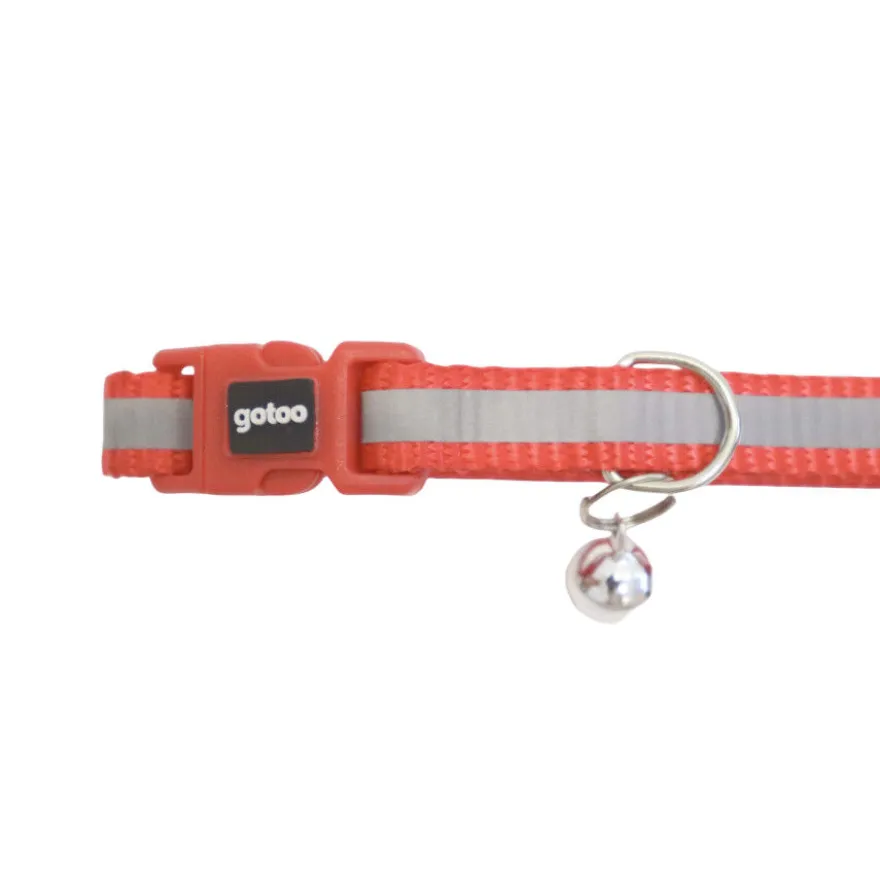 Gotoo Collar reflectante rojo para gatos