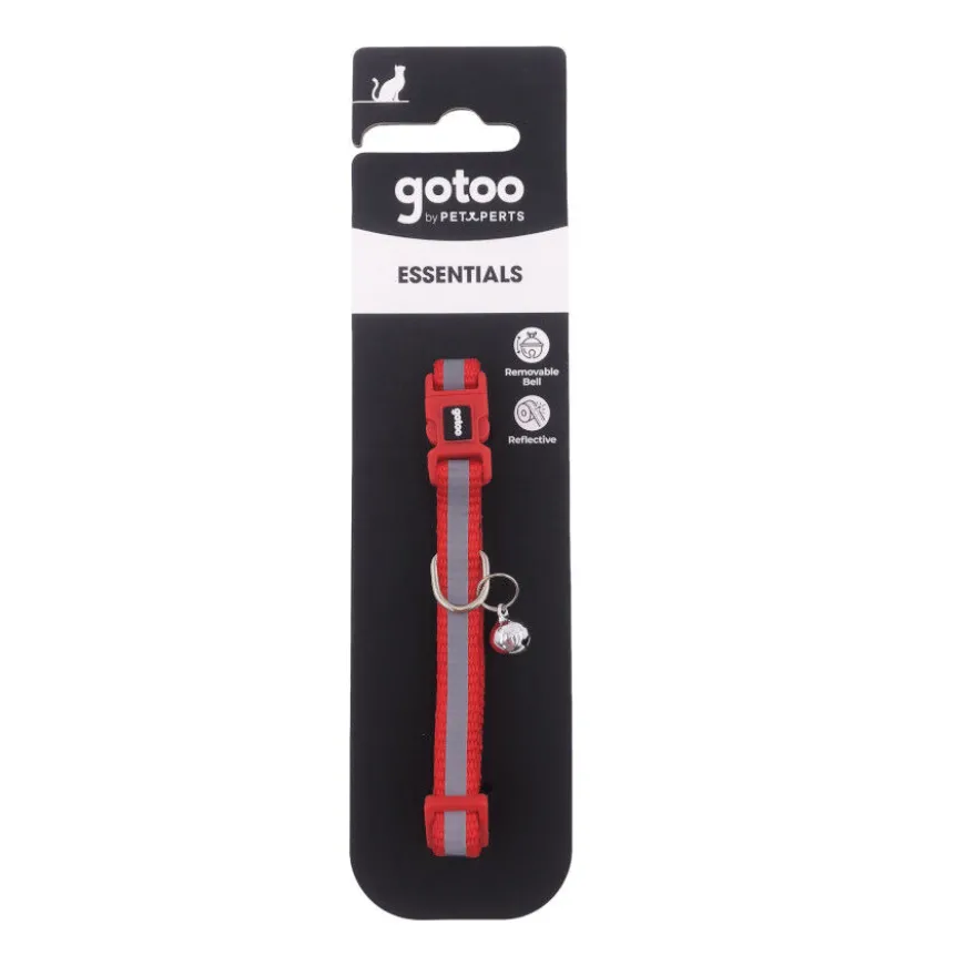Gotoo Collar reflectante rojo para gatos