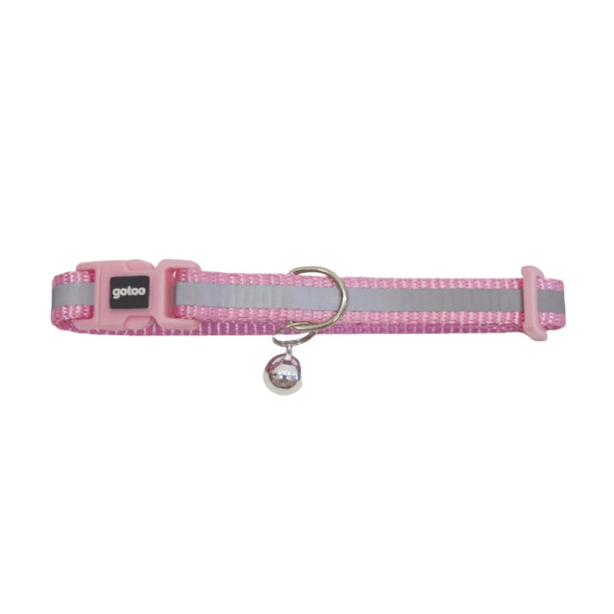 Gotoo Collar reflectante rosa para gatos