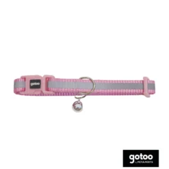 Gotoo Collar reflectante rosa para gatos
