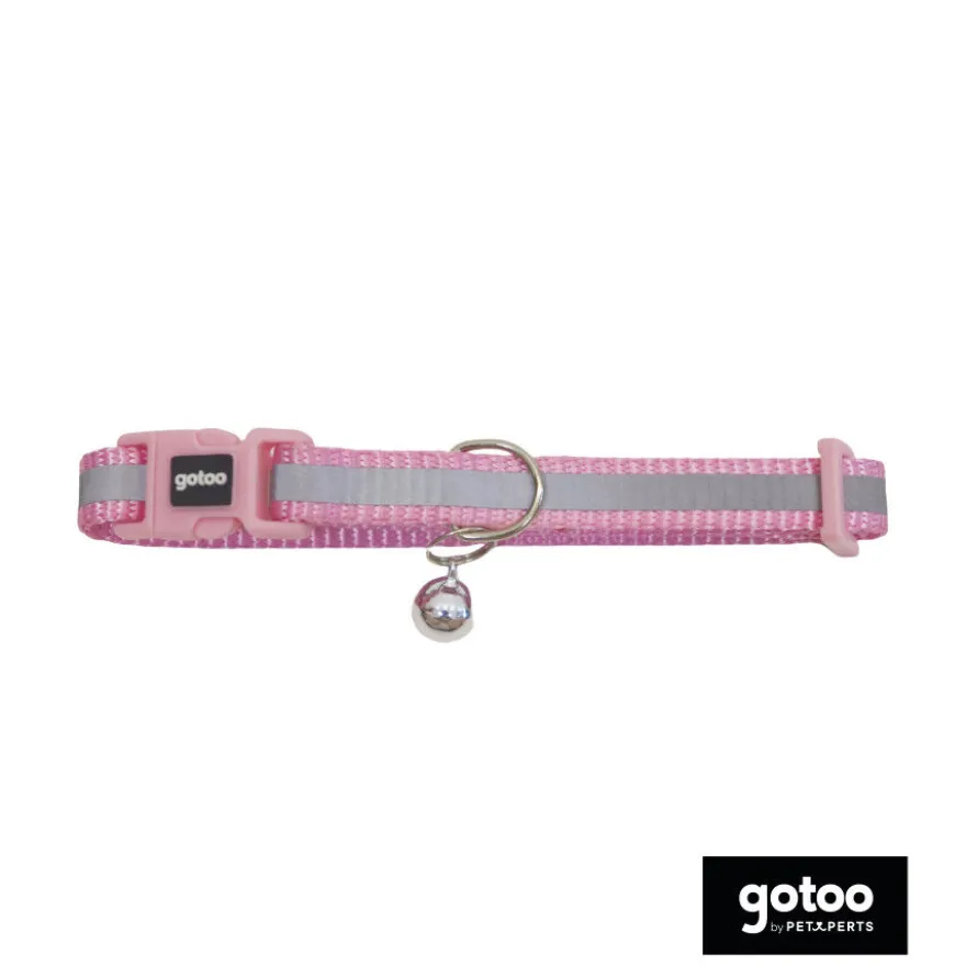 Gotoo Collar reflectante rosa para gatos