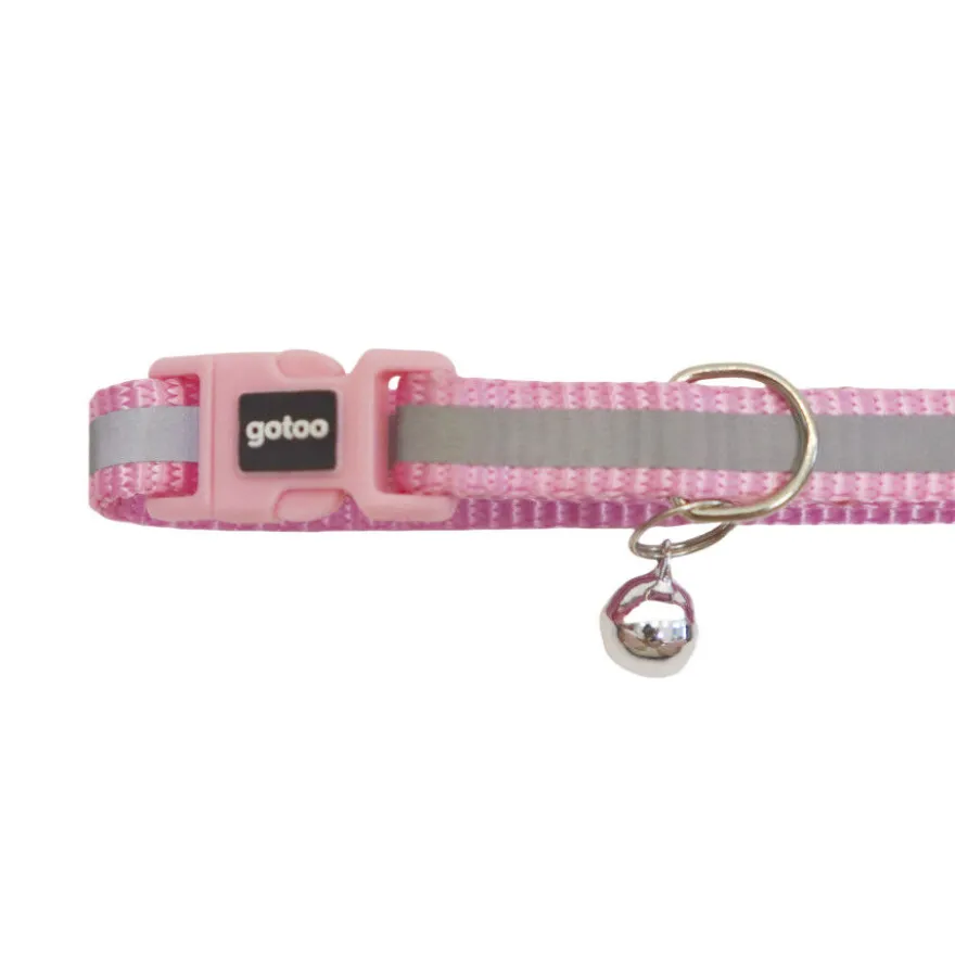 Gotoo Collar reflectante rosa para gatos