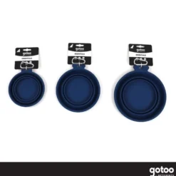 Gotoo Comedero Plegable y Portátil de Silicona Azul para perros y gatos