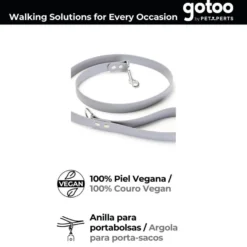 Gotoo Correa Biothane gris para perros