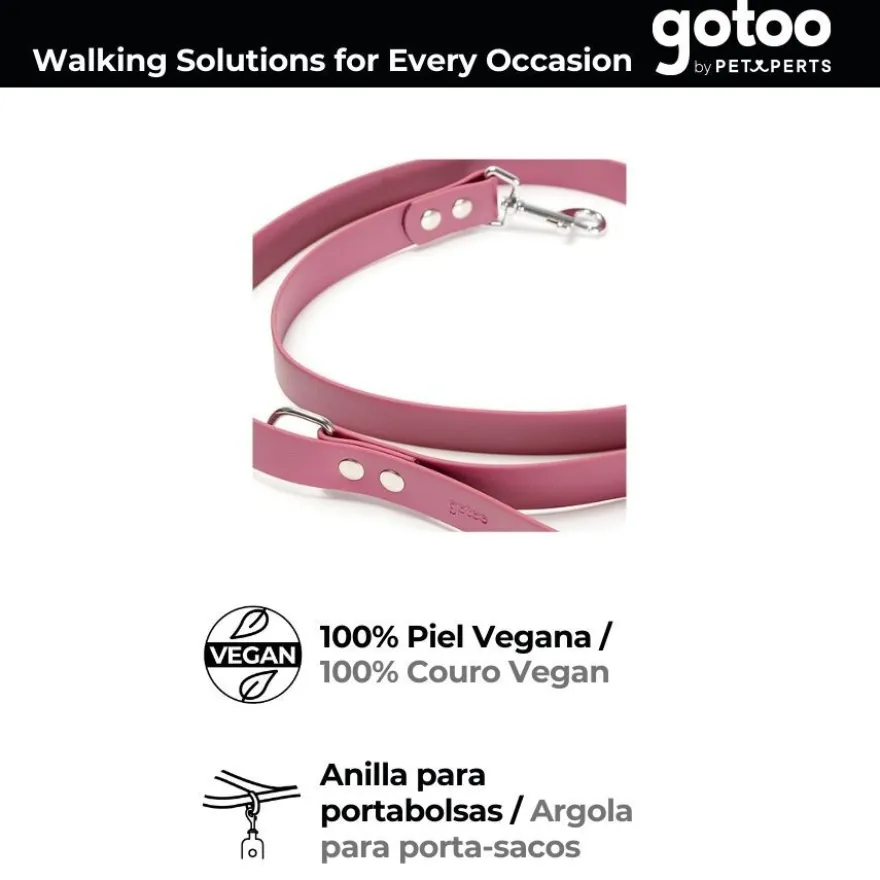 Gotoo Correa Biothane roja vino para perros