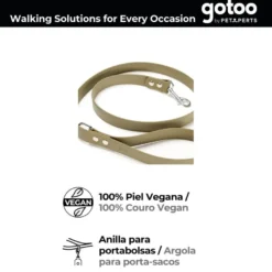 Gotoo Correa Biothane verde oliva para perros