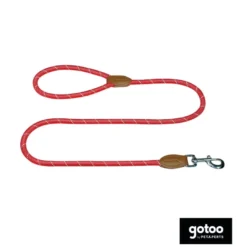 Gotoo Correa de cuerda reflectante roja para perros