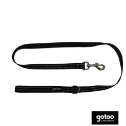 Gotoo Correa de nylon negra reflectante para perros