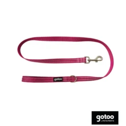 Gotoo Correa de nylon reflectante rosa para perros