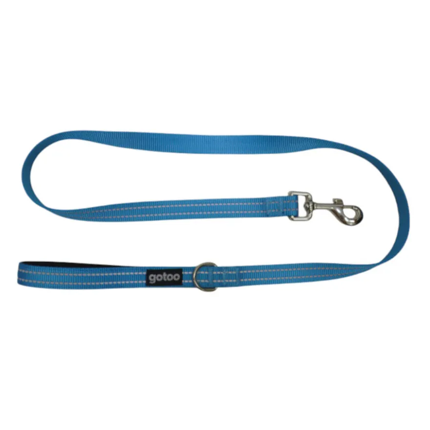 Gotoo Correa de nylon reflectante azul para perros