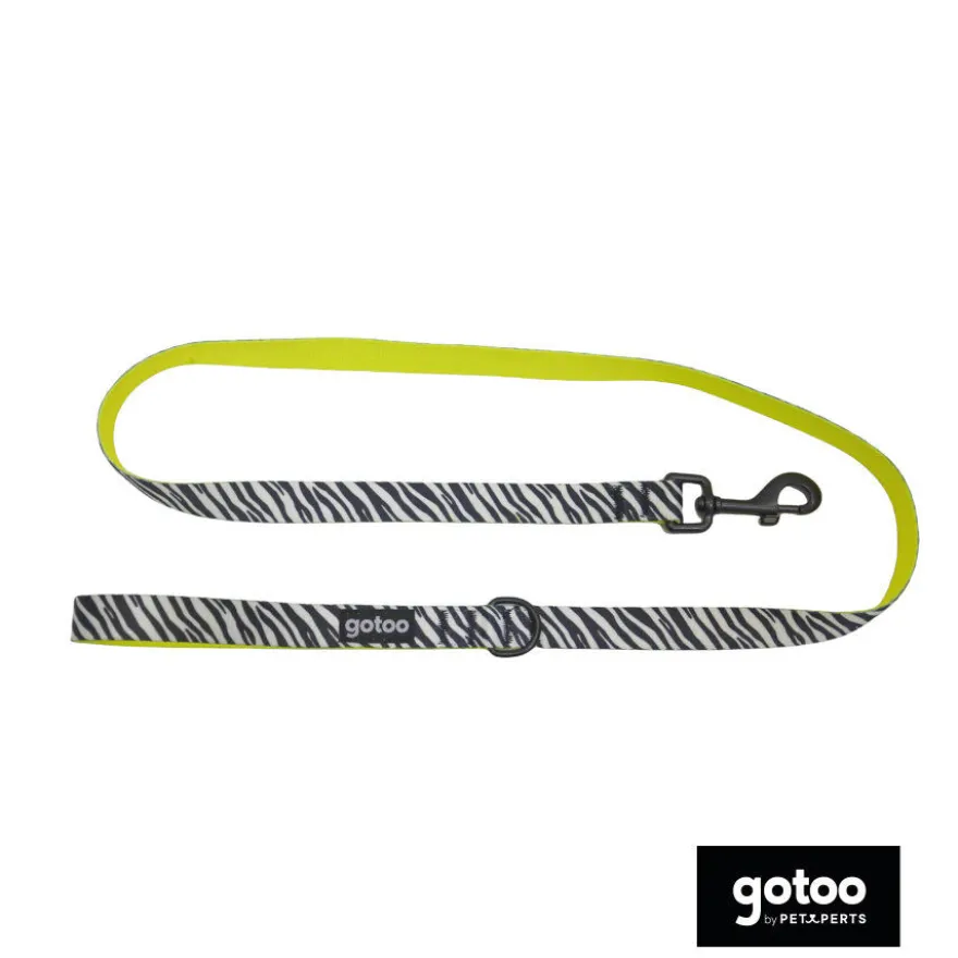 Gotoo Correa estampada zebra para perros
