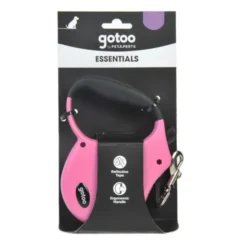 Gotoo Correa extensible rosa para perros