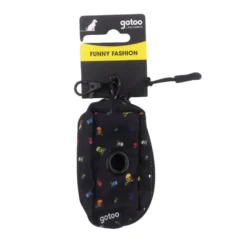 Gotoo Porta bolsas calavera negro para perros